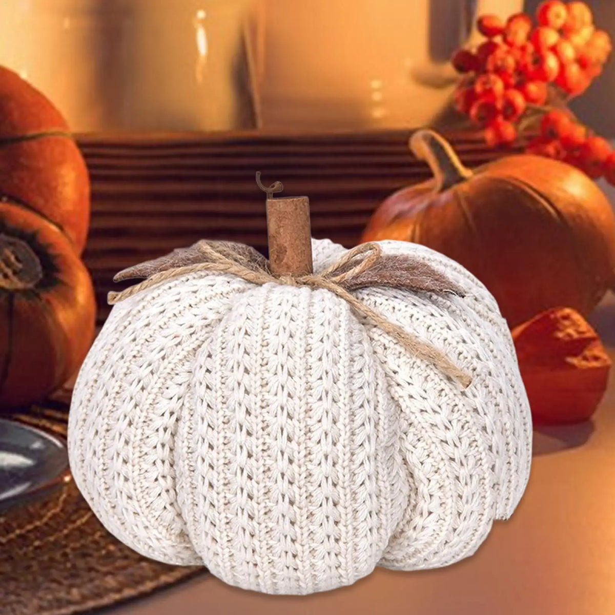 Halloween Decoration Knitted Pumpkin Halloween Festival Party Family Atmosphere Decor Bonsai Pendant Pumpkin Ornament Gifts